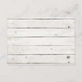 Hochzeitskollektion von Straußfisch RSVP Karte (Rückseite)