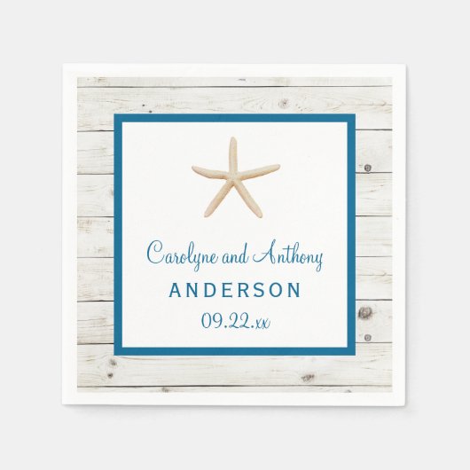 Hochzeitskollektion von Straußfisch Serviette (Vorderseite)