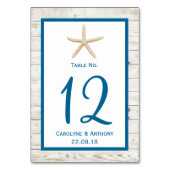 Hochzeitskollektion von Straußfisch Tischnummer (Vorderseite)