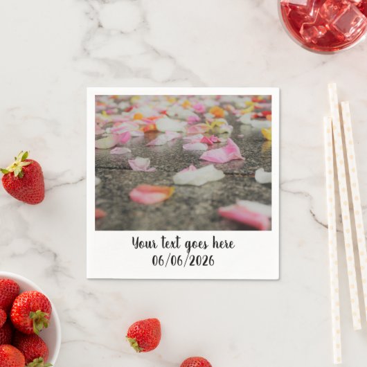 Hochzeitskonfetti-Rose Serviette (Beispiel)