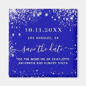 Hochzeitskönigssilber speichern Dattelmagnet Magnet (Vorne)