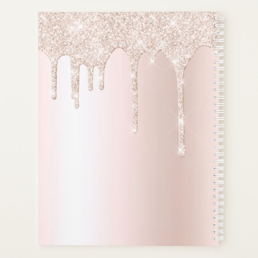 Hochzeitskoordinator Chic Girly Glitzer Name Planer (Rückseite)