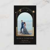 Hochzeitskoordinator Foto White Gold Celestial Visitenkarte (Vorderseite)