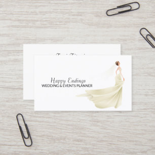 Hochzeitskoordinator Weiß Minimalistisch Visitenkarte