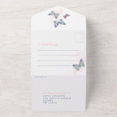 Hochzeitskorallenblauer Schmetterling Foto UAWG All In One Einladung (Außenbereich)