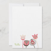 Hochzeitskorallenschokolade Elfenbeinküste Blume Einladung (Rückseite)