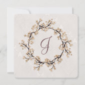 Hochzeitskranz auf der Damaskus-Vow-Erneuerung Einladung (Vorderseite)