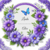 Hochzeitskranz Aufkleber (Vorderseite)