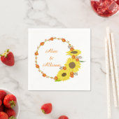 Hochzeitskranz der Gelben Sonnenblume Serviette (Beispiel)