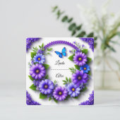 Hochzeitskranz Einladung (Stehend Vorderseite)