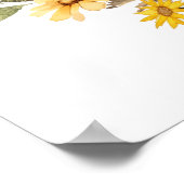 Hochzeitskranz in Gelber Wildblume Poster (Ecke)