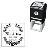 Hochzeitskranz mit selbstfärbender Briefmarke Permastempel (Beispiel)