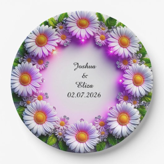 Hochzeitskranz Pappteller (Vorderseite)