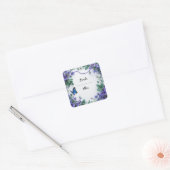 Hochzeitskranz Quadratischer Aufkleber (Umschlag)