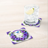 Hochzeitskranz Rechteckiger Pappuntersetzer (Vor Ort)