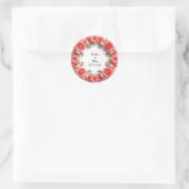 Hochzeitskranz Runder Aufkleber (Tasche)
