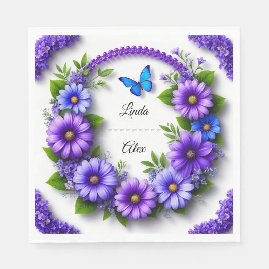 Hochzeitskranz Serviette (Vorderseite)