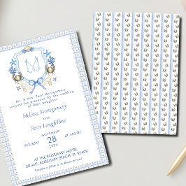 Hochzeitskreide-Wappen-Kalligrafie-Monogramm Einladung