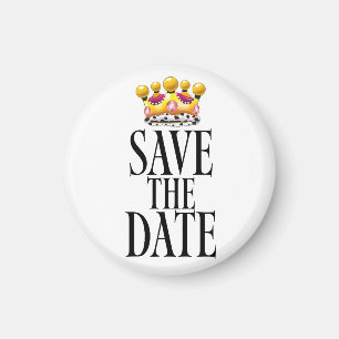 Hochzeitskrone Save the Date Magnet
