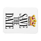 Hochzeitskrone "Save the Date" Magnet (Horizontal)