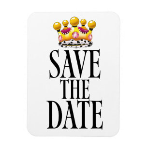 Hochzeitskrone "Save the Date" Magnet