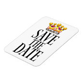 Hochzeitskrone "Save the Date" Magnet (Linke Seite)
