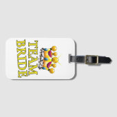 Hochzeitskrone Team Bride Gepäckanhänger (Vorderseite (Horizontal))