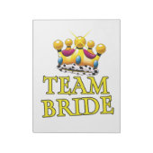 Hochzeitskrone Team Bride Notizblock (Rotiert)