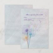 Hochzeitskronen und Musik-UAWG RSVP Karte (Vorne/Hinten)