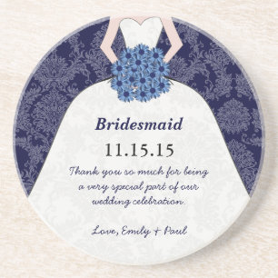 Hochzeitskröten-Untersetzer der Marine Bridesmaid Untersetzer