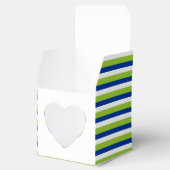 Hochzeitskuchen blau-grün gestreift geschenkschachtel (Geöffnet)