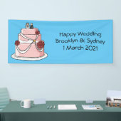 Hochzeitskuchen-Cartoon Banner (Messe)
