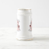 Hochzeitskuchen-Cartoon Bierglas (Mittel)