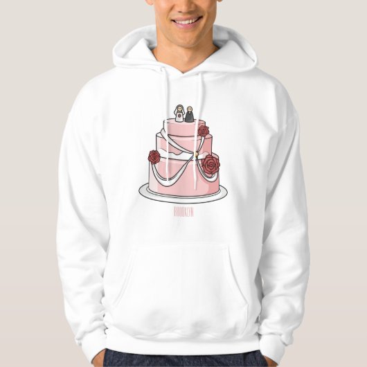 Hochzeitskuchen-Cartoon Hoodie (Vorderseite)
