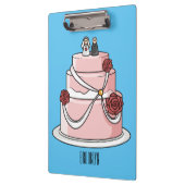 Hochzeitskuchen-Cartoon Klemmbrett (Links)