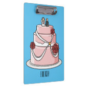 Hochzeitskuchen-Cartoon Klemmbrett (Rechts)