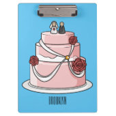 Hochzeitskuchen-Cartoon Klemmbrett (Vorderseite)