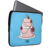 Hochzeitskuchen-Cartoon Laptopschutzhülle (Vorne Rechts)