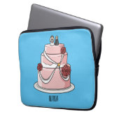 Hochzeitskuchen-Cartoon Laptopschutzhülle (Vorderseite Links)