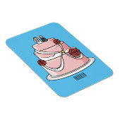 Hochzeitskuchen-Cartoon Magnet (Rechte Seite)