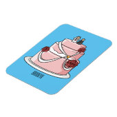 Hochzeitskuchen-Cartoon Magnet (Linke Seite)