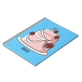 Hochzeitskuchen-Cartoon Notizblock (Linke Seite)