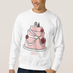 Hochzeitskuchen-Cartoon Sweatshirt