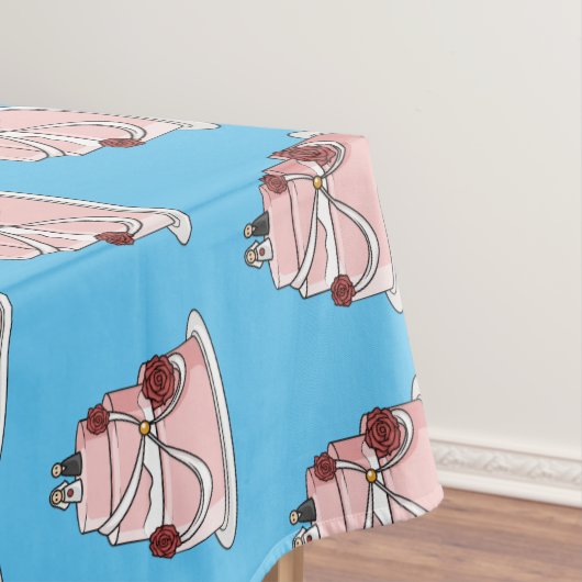 Hochzeitskuchen-Cartoon Tischdecke (Beispiel)