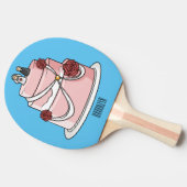 Hochzeitskuchen-Cartoon Tischtennis Schläger (Seitenansicht)