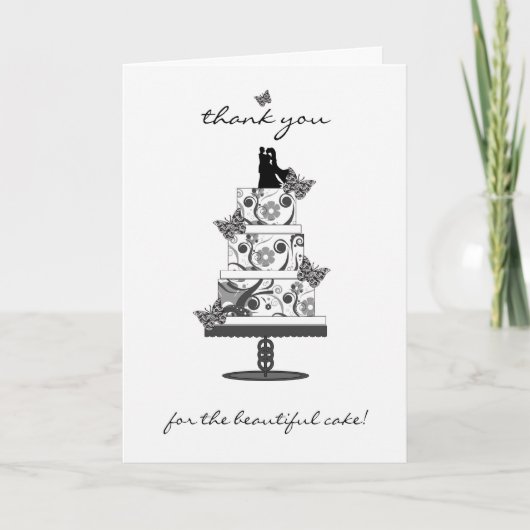 Hochzeitskuchen Dankeschön-Karte - vielen Dank für Dankeskarte (Vorderseite)