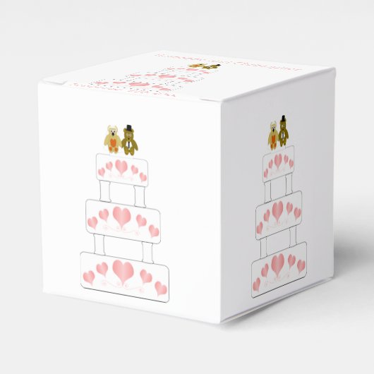 Hochzeitskuchen Geschenkschachtel (Vorderseite)