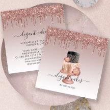 Hochzeitskuchen Glitter-Drip Roségold Bäckerei