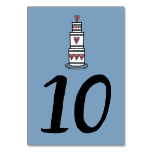 Hochzeitskuchen-Illustration Hochzeitshochzeit-Tis Tischnummer