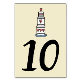 Hochzeitskuchen-Illustration Hochzeitshochzeit-Tis Tischnummer